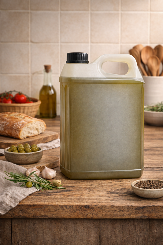 Oliwa z oliwek Extra Virgin 5L – pierwsza tłoczona na zimno, niefiltrowana – La Verdale des Bouches-du-Rhône, Mouriès